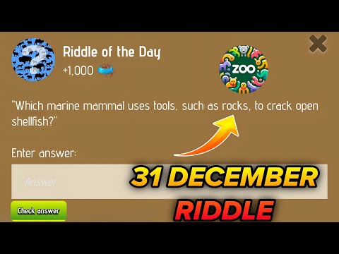 Riddle Of The Day Zoo 30 December | Zoo Riddle Of The Day 30 December | Riddle Of The Day Code Zoo