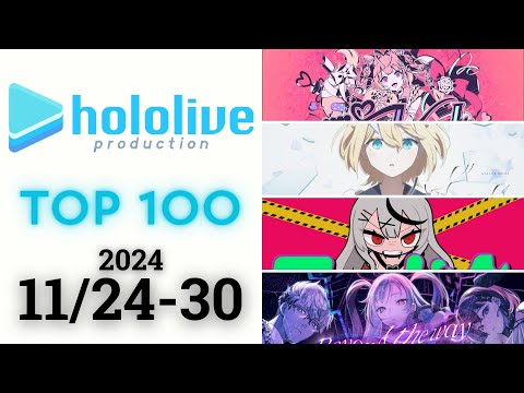 【2024/11/24-30】ホロライブ 歌ってみた&オリジナルソング 週間再生数ランキング TOP 100 + 新曲