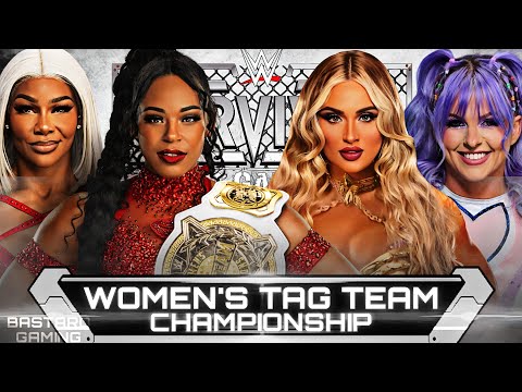 WWE 2K24 | Bianca Belair & Jade Cargill VS Tiffany Stratton & Candice LeRae | Survivor Series