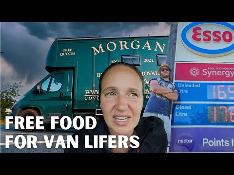 Living In A Van At A Motorway Service Station