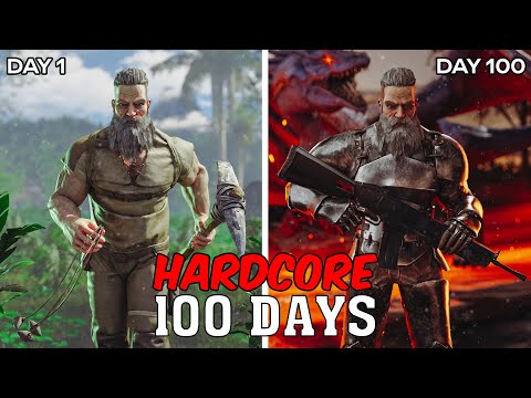 I Spent 100 Days in Ark The Island Hardcore... Here's What Happened!