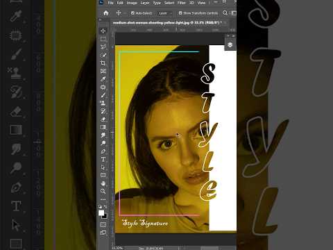 How to make Typography poster design in #photoshop #tutorial #shorts #shortsvideo #shortsfeed