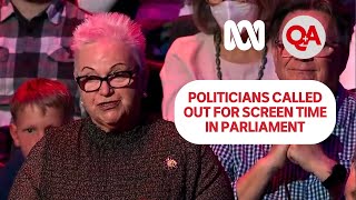 Politicians called out for screen time in parliament | Q+A