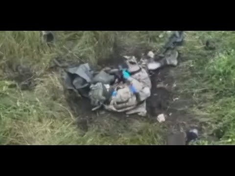 Brave Ukrainian Soldier Steps on Russian Mine