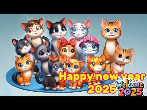 HAPPY NEW YEAR 2025 || cat #cat #happynewyear #2025