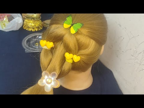 Beautiful wow Hair Style|Party Hair Style|Clip Hairstyle💇 For Girl|#hairstyle #viralvideo