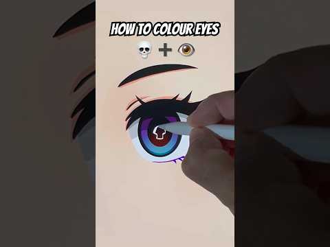 How to Colour Anime Eyes easy with Procreate #digitalart #howtodraw #animeart