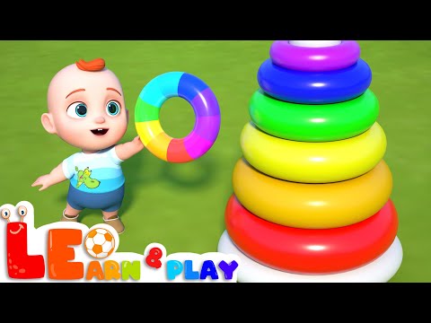 Playing with Stacking Rings | Educational Videos for Toddlers | Learn & Play with Leo