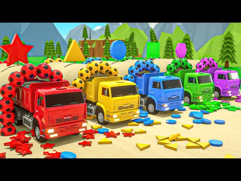 Color Balls & Sing a Song! | Five Little Monkeys | Baby Nursery Rhymes & Kids Songs