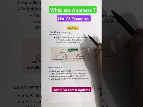 🚦What Are Anomers ? #anomers #carbohydrate #organicchemistry #biochemistry #chemistry