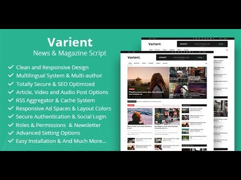 How to Install Varient - Multi-Purpose News & Magazine Script: A Step-by-Step Q&A Guide