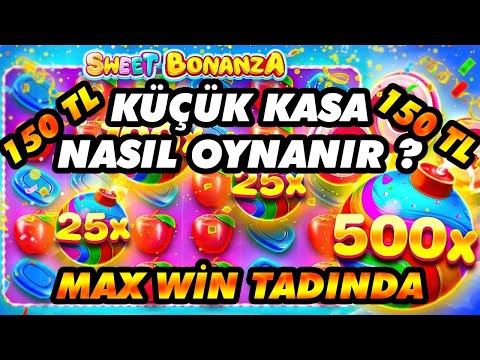 SWEET BONANZA 💥 #sweetbonanza Küçük Kasa 150 TL Nasıl Oynanır ?  Max win Tadında 💥💰  #slot #casino