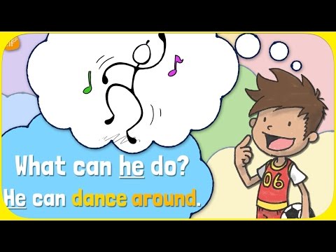 Learn Action Verbs for Kids | What Can S/He Do?