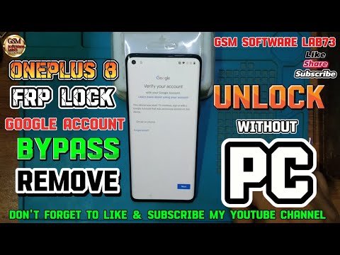 ONEPLUS 8 FRP BYPASS|ANDROID 11|ONEPLUS 8  GOOGLE ACCOUNT REMOVE|WITHOUT PC|GsmSoftWareLab73