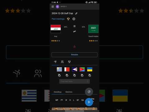 Dramatic simulation for Iraq vs Saudi  | 26th Arabian Gulf Cup Group B.Simulator app: simcups.com
