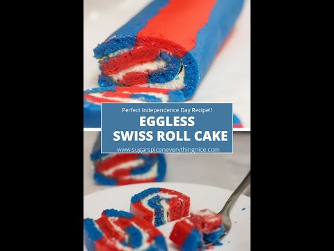 Swiss Roll Cake Recipe - Happy 4th 🇺🇲