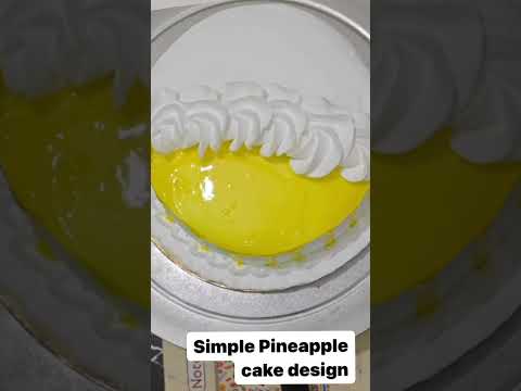 Simple pineapple cake design ✨ #ytshorts #cake #Dreamycakehouse #cakeart #baking #homebaker