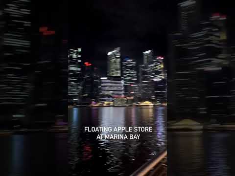 World’s 1st Floating Apple Store in Marina Bay Sands #apple #marinabaysands  #singapore