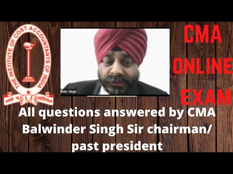 CMA Dec 2020 Online Exams| All Doubts and Rumours clarify by CMA Balwinder Singh Sir past president|