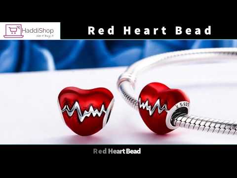 Red Heart Bead For Women - Bracelet Bead