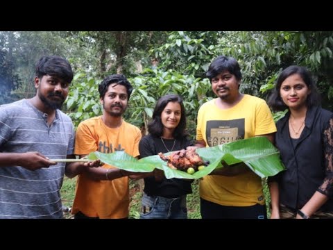 Full Chicken Tandoori in Village style | Likhith Shetty Vlogs |