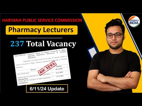 237 Total Vacancy HPSC | Pharmacy Lecture | 6 Nov 2024 Latest News | Eligibility | Application Form