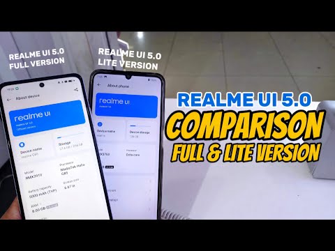 REALME UI 5.0 BASE ON ANDROID 14 | COMPARISON FOR Lite & Full Version of realme ui 5.0 #realmeUI