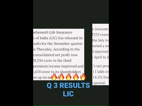 Lic q3 results | Lic share news today | #lic #shortsviral #sharemarketnews #shortsvirulvideo #shorts