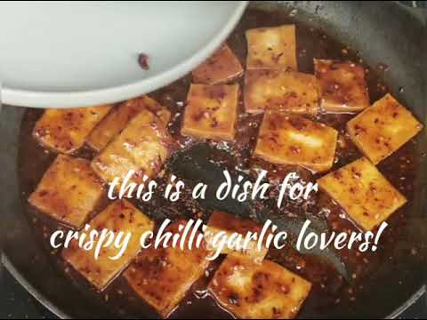 SPICY BRAISED TOFU. Easy, plantbased. This one is for the crispy chilli garlic lovers!