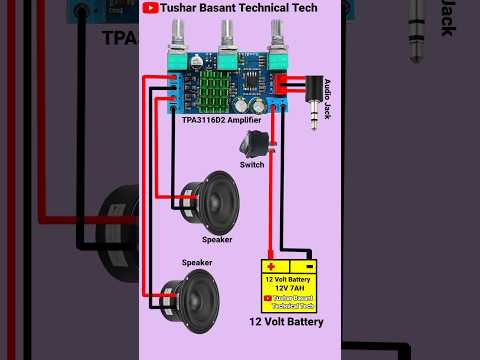 TPA3116D2 audio amplifier connection DIY Project #shorts