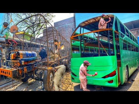 Handmade Passenger Bus manufacturing  || without Heavy any power Tools Manufacture Bus 🚌