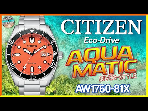 Very Nice Faux Diver! | Citizen Aqua-Matic Diver Style 100m Solar AW1760-81X Unbox & Review