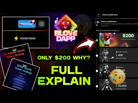 Why Blove Dapp only $200 Airdrop? | Blove Dapp Airdrop New Update today | 9 November Blove Dapp