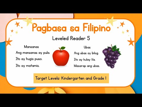 Reading Lesson (Filipino) | Kindergarten and Grade 1 (Filipino Reading Practice Leveled Reader 5)