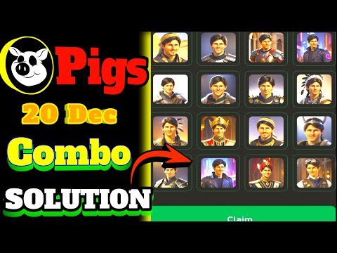 Pigs  Combo solution|pigs daily Combo card|Pigs task intelligent investment puzzle code