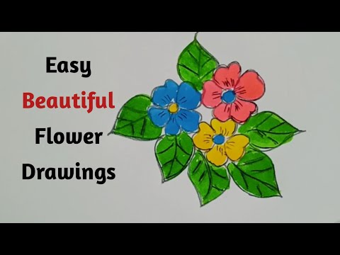 खूबसूरत फूल कैसे बनाएं | How To Draw A Beautiful Flower | #drawing