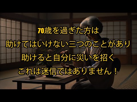 70歳を過ぎたら知っておきたい「助けてはいけない3つのこと」—助けると災いが降りかかるかも！