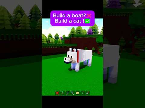 Build a Minecraft cat be like💀#babft #buildaboat #buildaboatfortreasure #minecraft #robloxmeme #humo