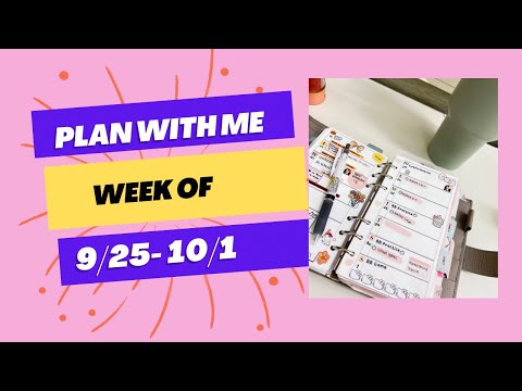 Plan with me week of 9/25-10/1