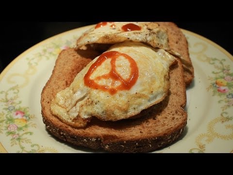 Quick Two Egg Breakfast with Sausauge & Toast