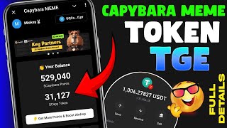 Capybara Meme AirDrop TGE Listing Date | Capybara Meme Withdrawal | Capybara Meme AirDrop New Update