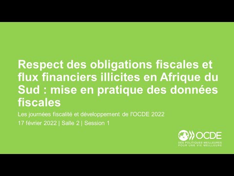 Les journées fiscalité et développement de l'OCDE 2022 (Jour 2 Salle 2 Session 1) : Afrique du Sud