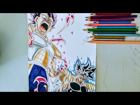 Drawing Goku and Vegeta Full Power ( Dragon ball super )