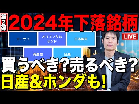 エーザイ、オリエンタルランド、日本製鉄、資生堂…日産・ホンダの経営統合も：2024年下落銘柄を深掘り解説！