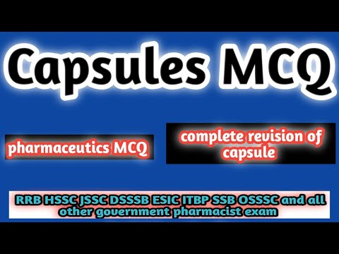 capsule mcq#pharmaceutics mcq#rrb pharmacist exam 2024#hssc pharmacist exam 2024#jssc#dsssb#itbp