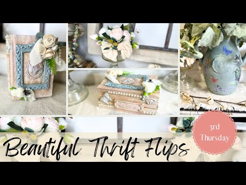 🌸Must See!! Beautiful Thrift Flips From My Stash ~ Third Thursday Thrift Flips 🦋