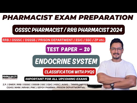 Endocrine system MCQS / Glands & Hormones PYQS / Pharmacist exam preparation / OSSSC / RRB / DSSSB