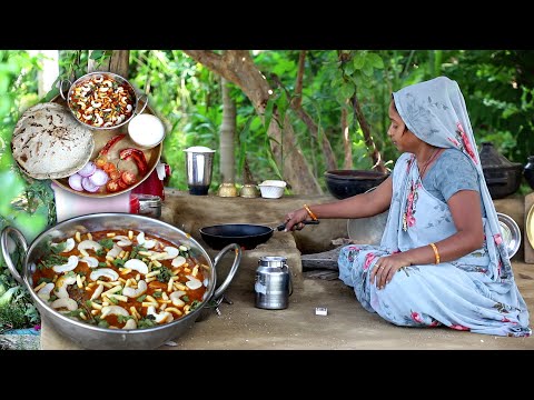 Kathiyawadi Kaju Gathiya Nu Shaak | Gujarat Village Cooking