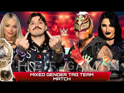 WWE 2K24 • Mixed Gender Tag Team Match - Dominik Mysterio Liv Morgan VS Rey Mysterio Rhea Ripley|WWE