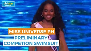 Miss Universe Chelsea Manalo graces Miss Universe stage during swimsuit preliminary competition